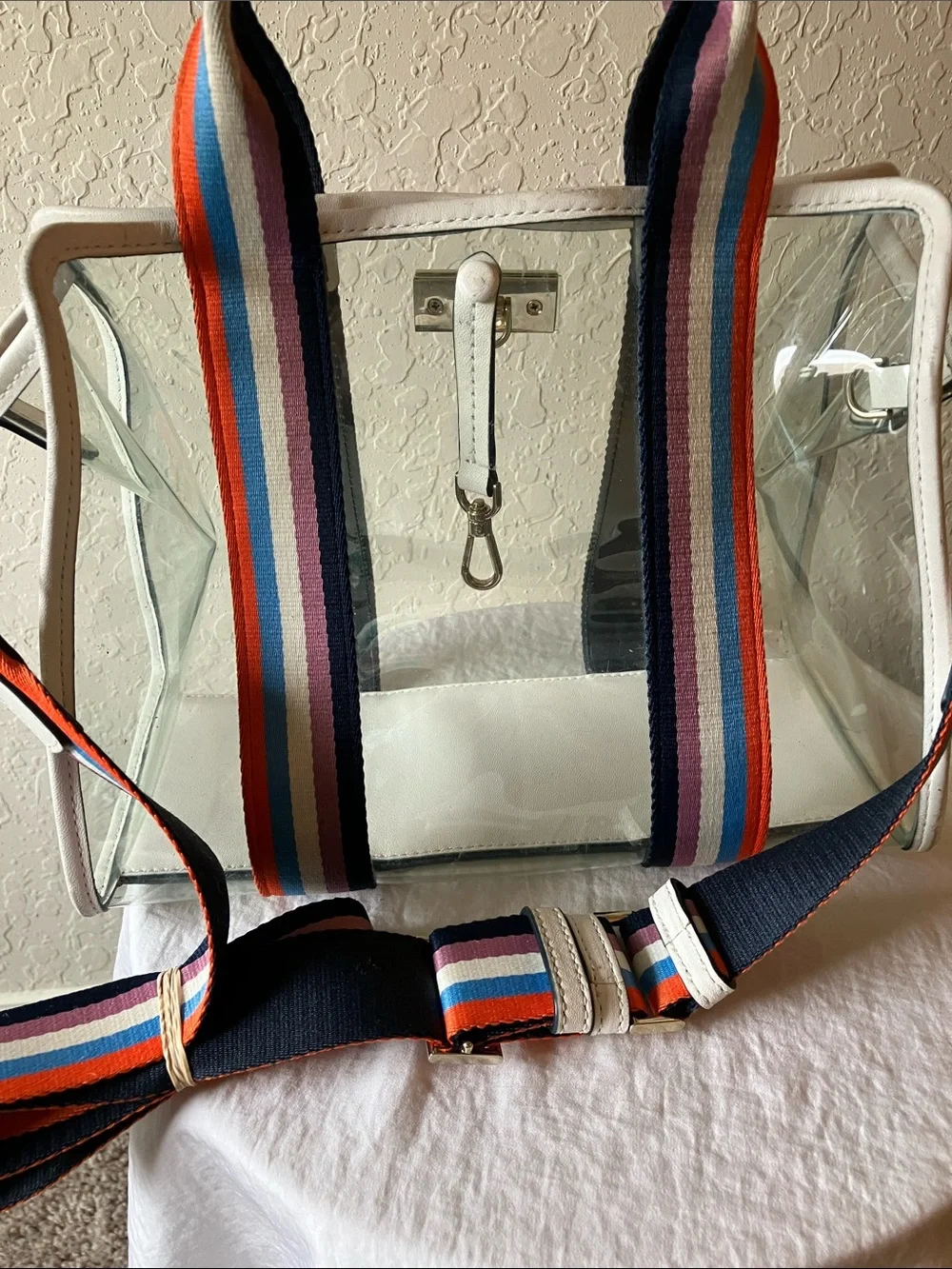 kate spade: Sam See-Through Medium Satchel Tote- Shoulder Strap- flaws